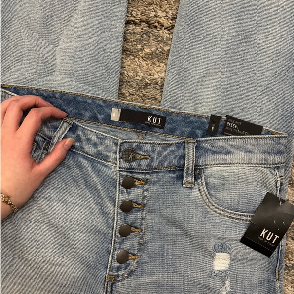 KUT From The Kloth High Rise Reese Ankle Straight Leg Jeans Sz 6 NWT | KUT Jean- - Picture 6 of 13